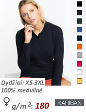 Polo marškinėliai moterims ilgomis rankovėmis Perfect LSL Women 02083