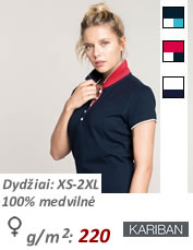PRIME WOMEN - 00573 polimedvilnės polo marškinėliai moterims
