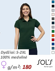 PRIME WOMEN - 00573 polimedvilnės polo marškinėliai moterims