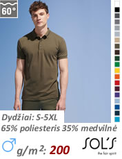 Malfini COLLAR UP 256 vyriški polo marškinėliai pakelta kontrastingų spalvų apykakle
